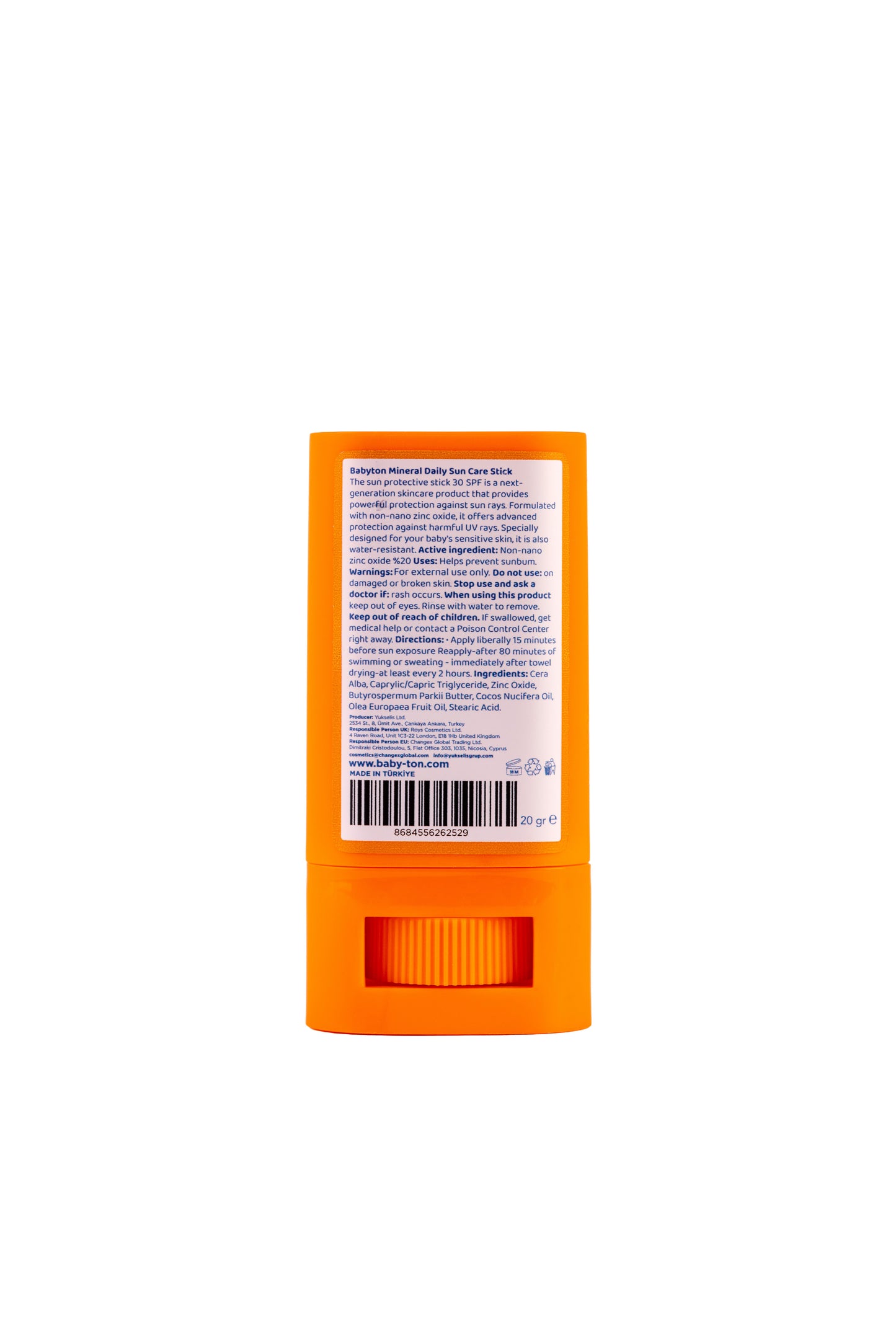 Crème Solaire Minérale Naturelle Stick 20g