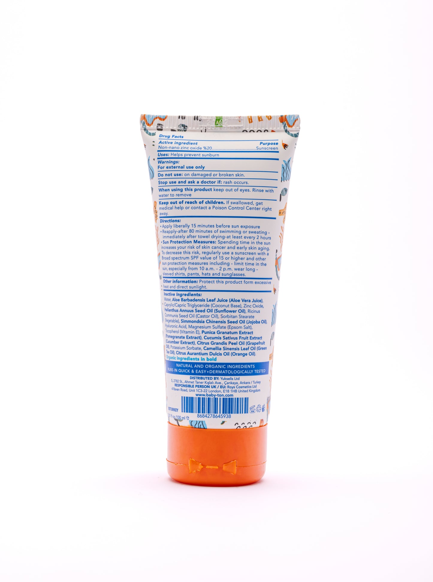 Crème Solaire Minérale Naturelle 100ml