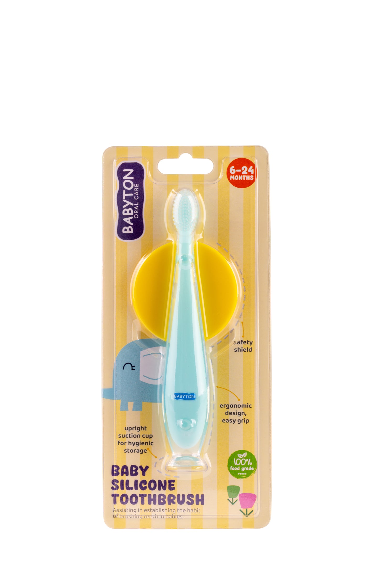 Silicone Tandenborstel met Veiligheidsschild