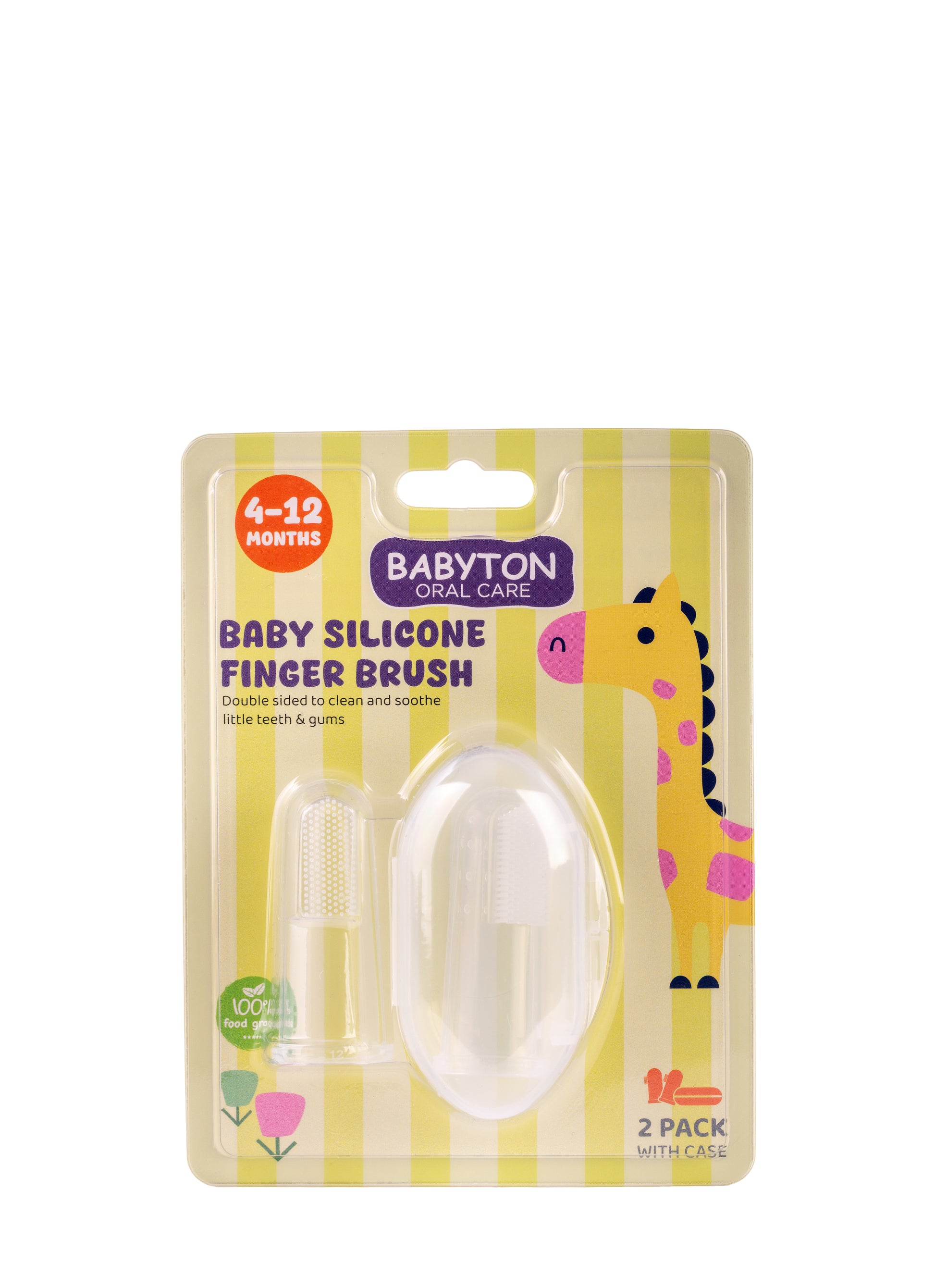 Silicone Baby Vingertandenborstel 2 stuks