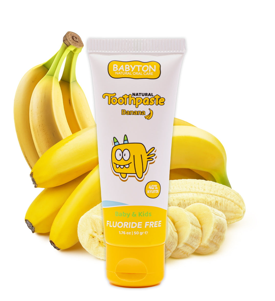natuurlijke tandpasta baby kind banaan dentifrice naturel banane xylitol bebe enfant