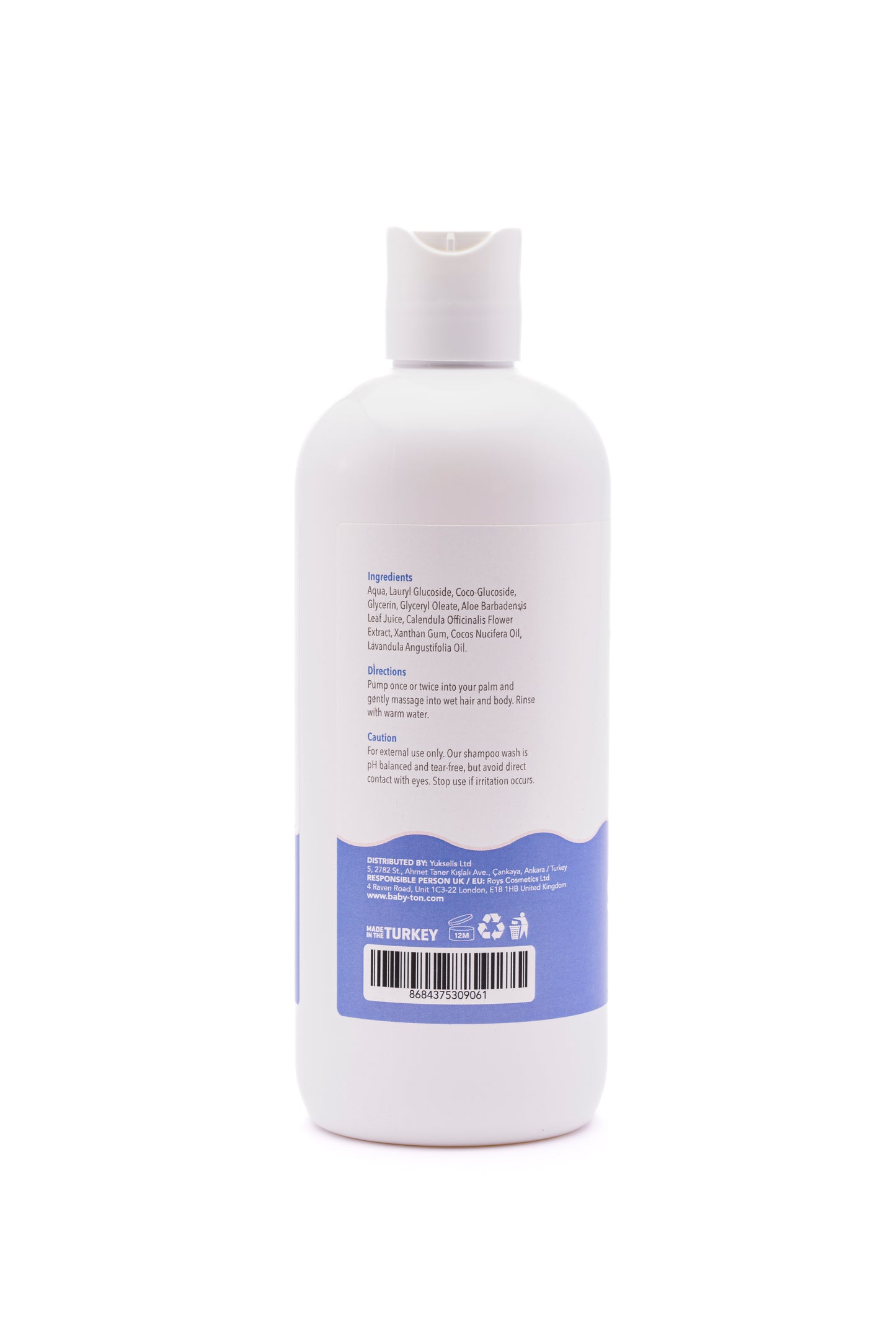 Shampooing Naturel Sans Larmes pour Bébés et Enfants 400 ml