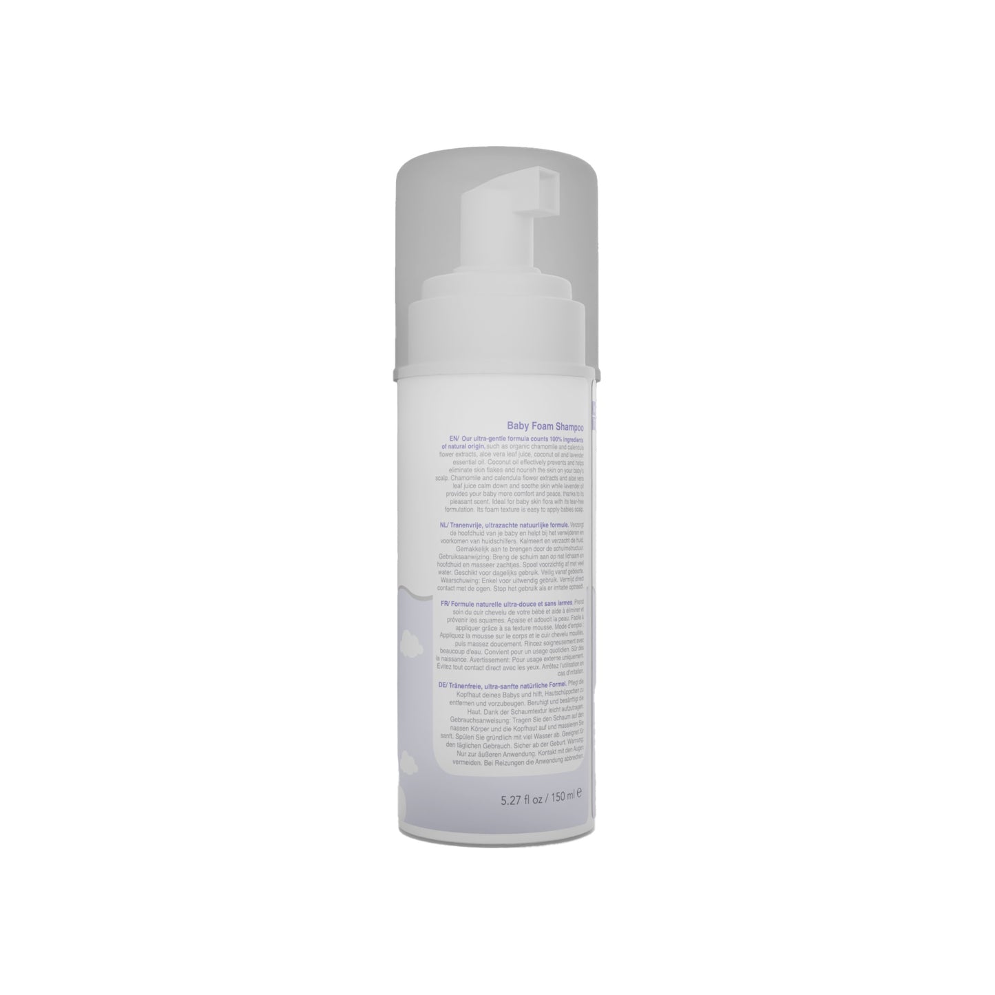 Natuurlijke Foaming Shampoo voor Newborns en Baby's 150ml