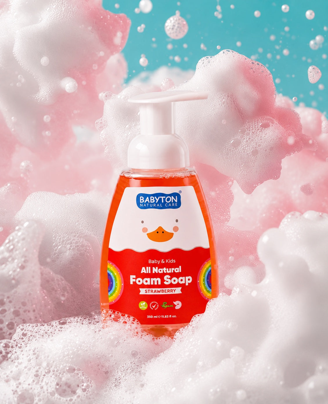 Mousse Lavante Mains & Visage | Fraise (350 ml)