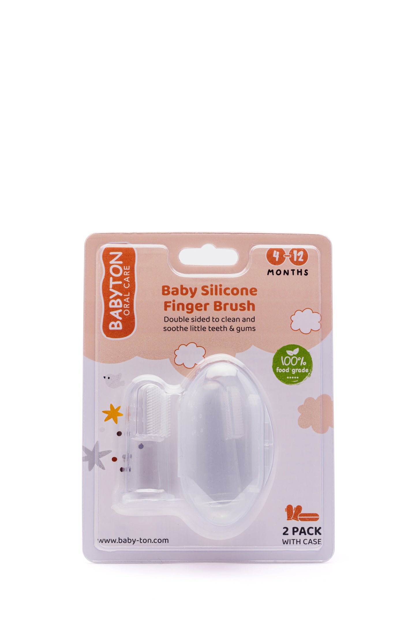 Brosse à dents en silicone 2 pièces