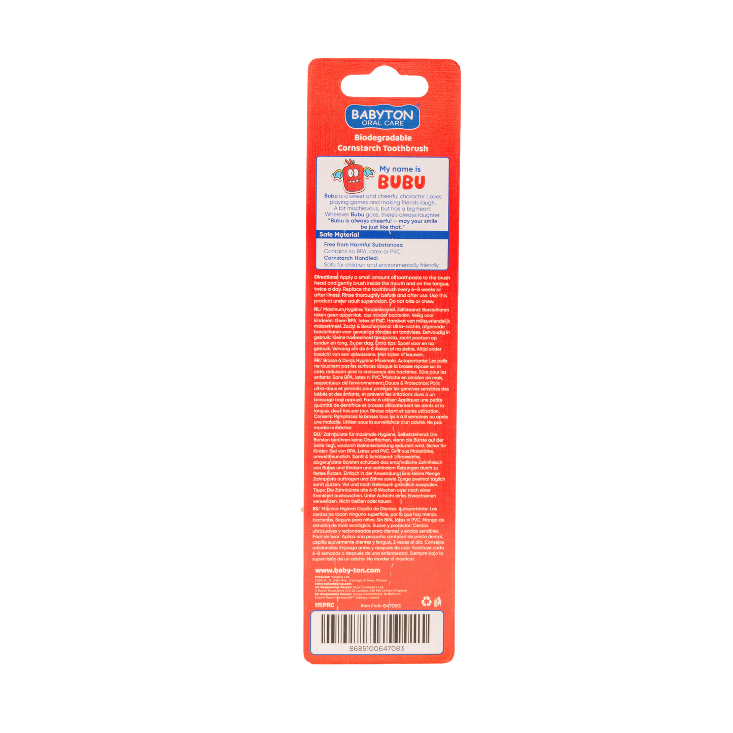Brosse à Dents Poils Doux Bubu 