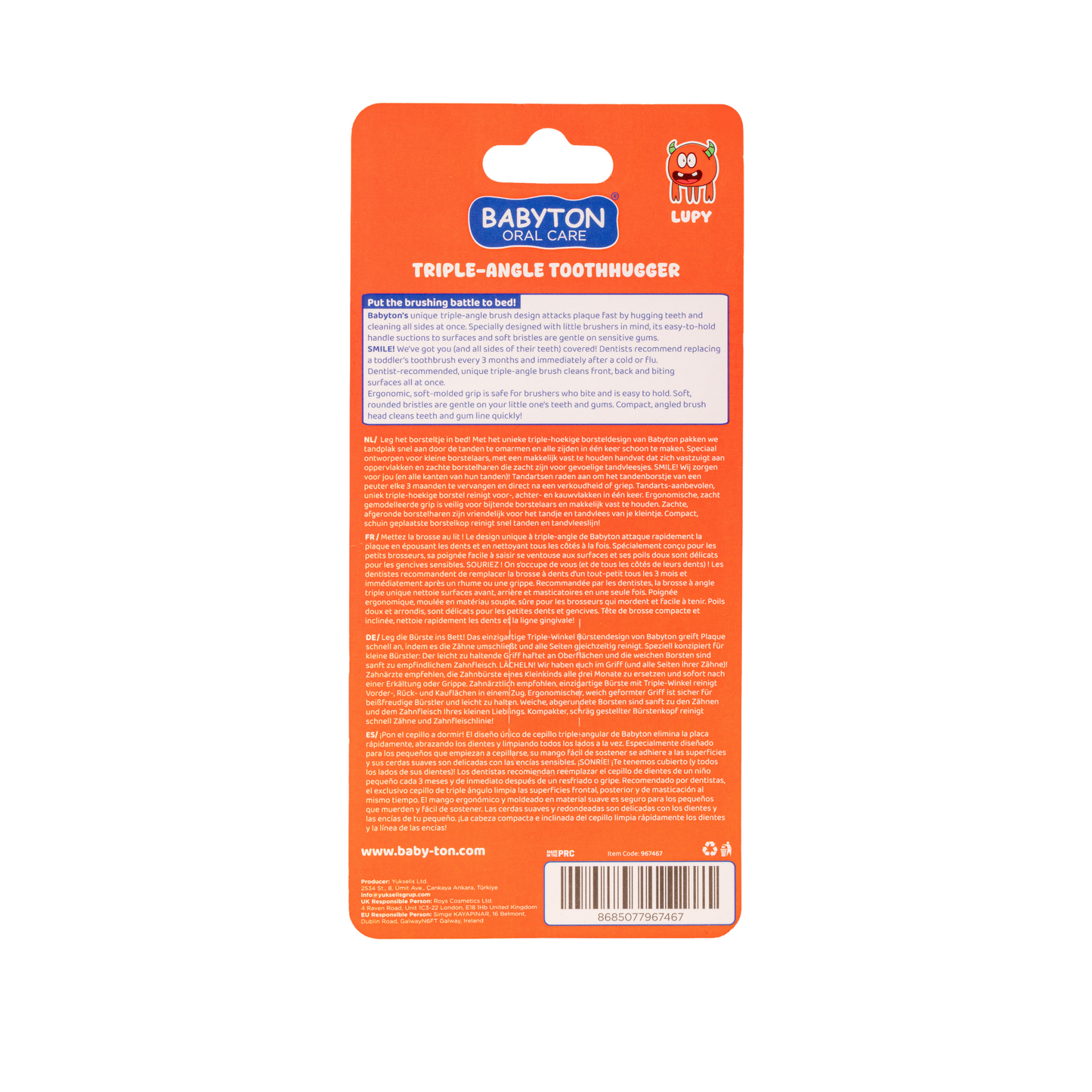 Brosse à dents Toothhugger Lupy 