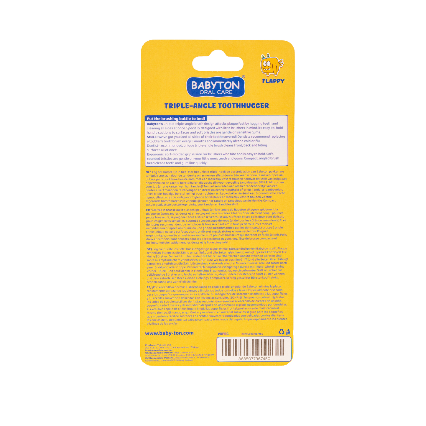 Brosse à dents Toothhugger Flappy 