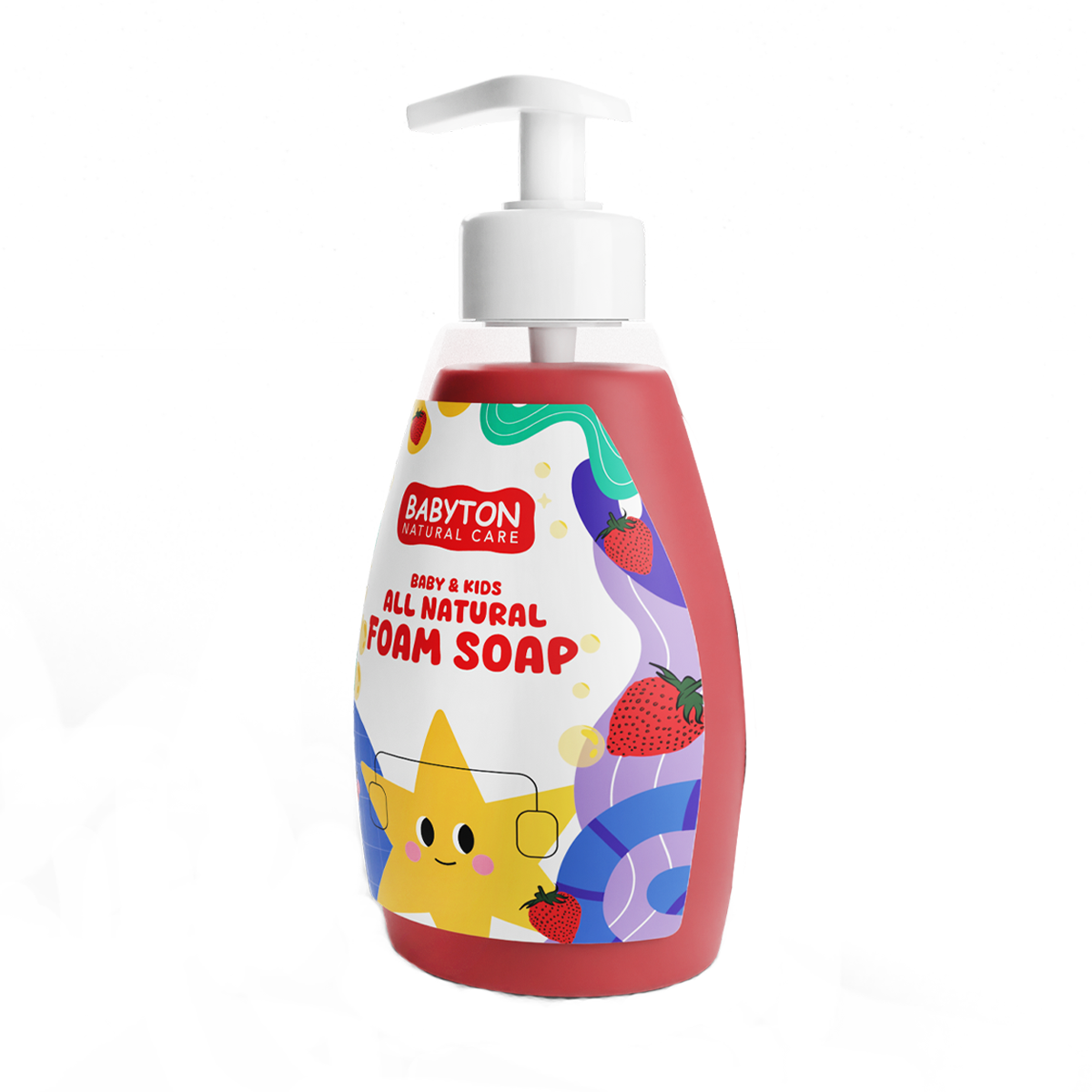 Savon Moussant Naturel pour les Mains Fraise 350ml